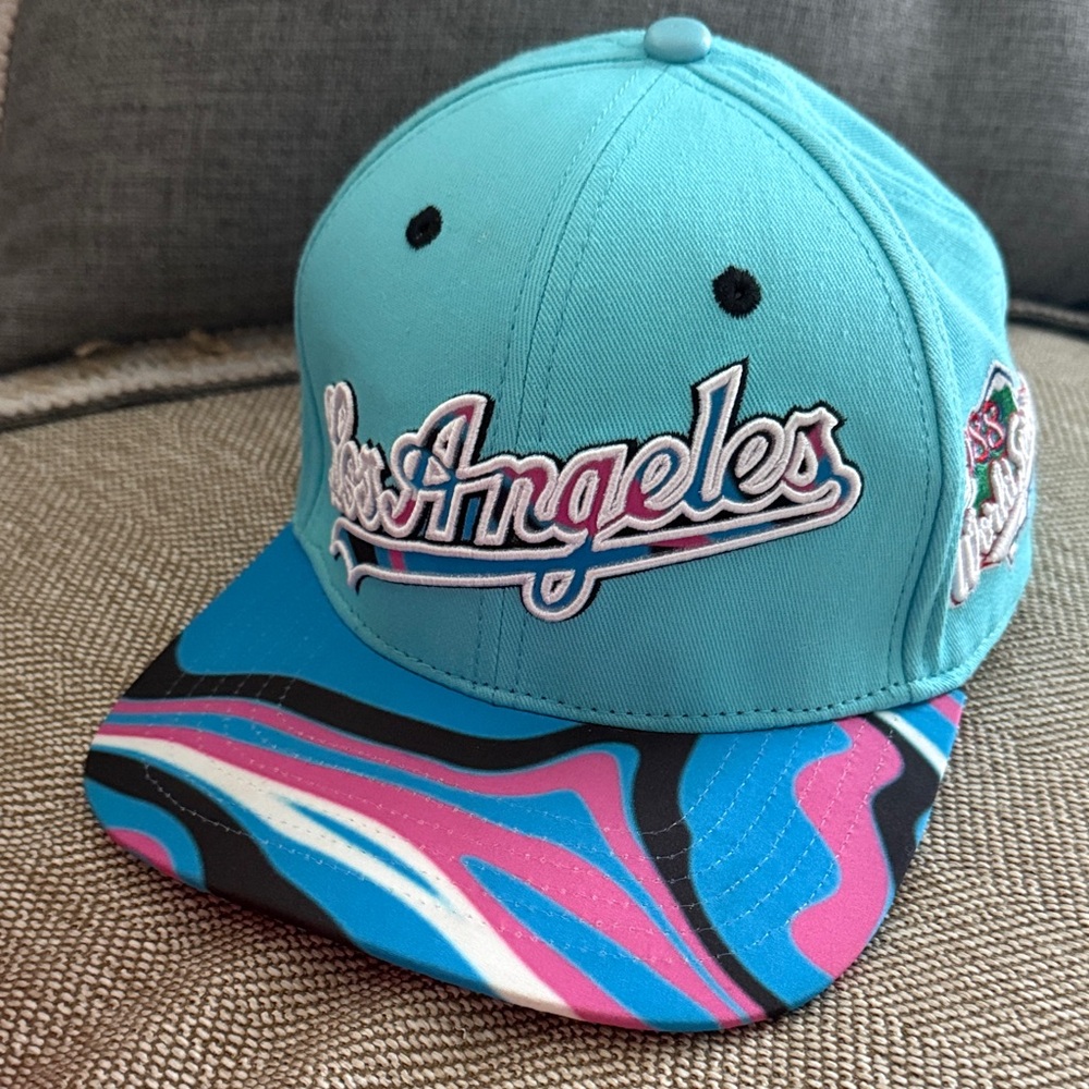 Pro standard Los Angeles Dodgers SnapBack- teal/pink/blue/black swirl